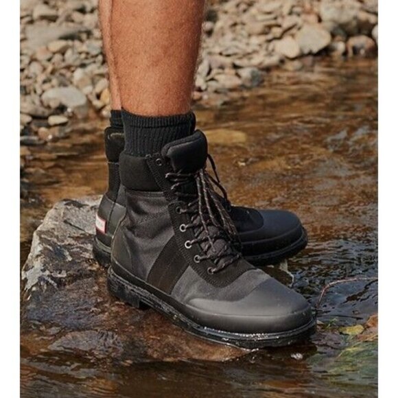 Hunter Original Insulated Commando Men’s Combat Boots Black Lace Up US 11 - Picture 1 of 14